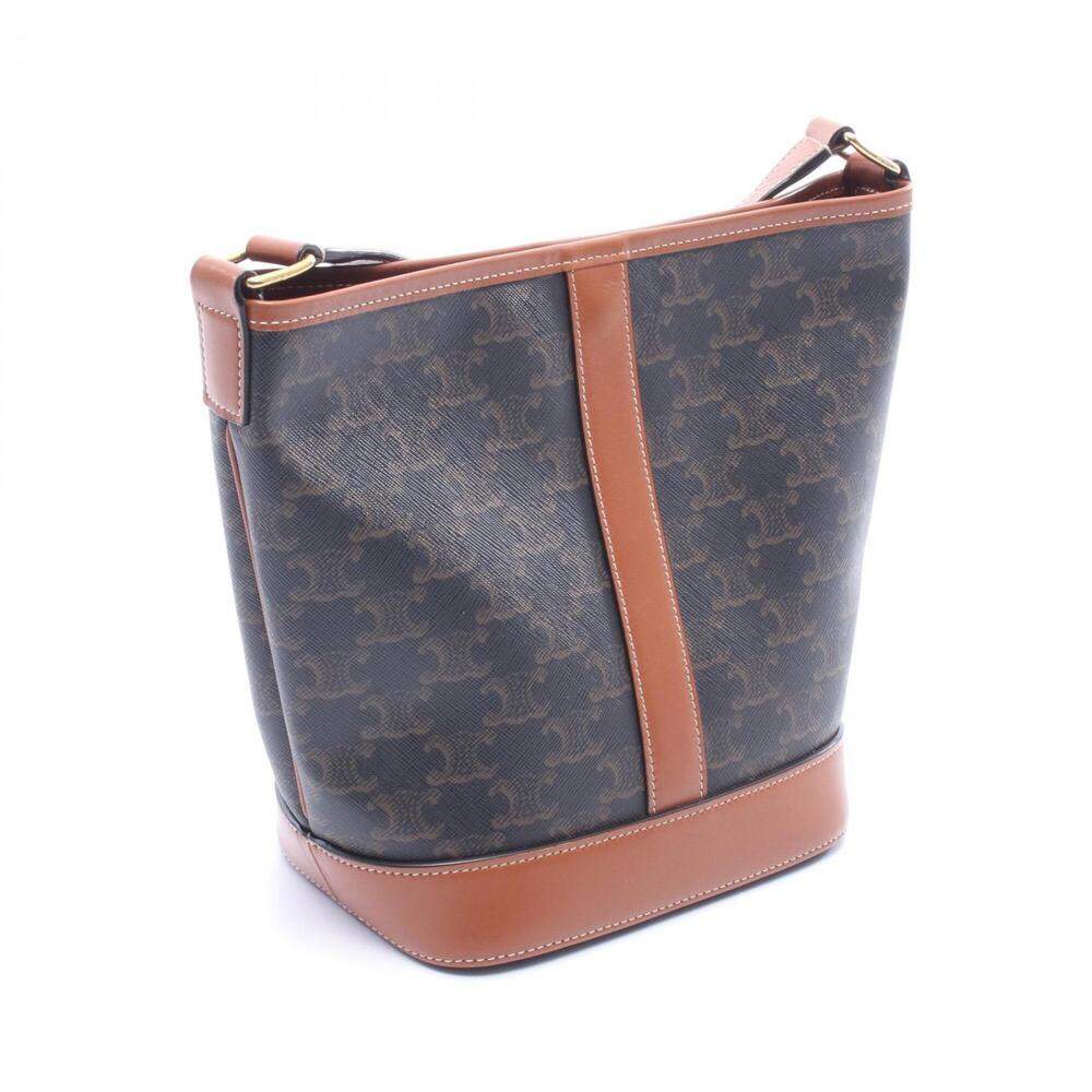 Celine Small Bucket Triomphe Shoulder Bag/Handbag, Coated Canvas Leather, Wom... - Picture 2 of 6